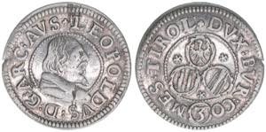Erzherzog Leopold V. 1619-1638 3 Kreuzer, ... 