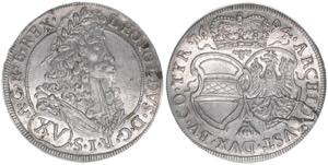 Leopold I. 1657-1705 15 Kreuzer, 1694. Hall ... 