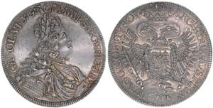 Karl VI. 1711-1740 1/2 Taler, ohne Jahr. ... 