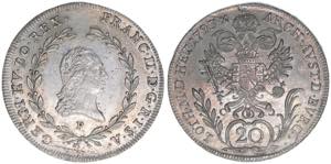 Franz II. (I.) 1792-1835 20 Kreuzer, 1793 F. ... 