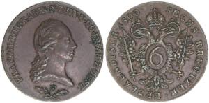 Franz II. (I.) 1792-1835 6 Kreuzer, 1800 F. ... 