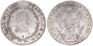 Franz II. (I.) 1792-1835 20 Kreuzer, 1805 B. ... 