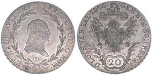 Franz II. (I.) 1792-1835 20 Kreuzer, 1806 D. ... 