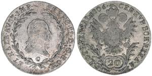 Franz II. (I.) 1792-1835 20 Kreuzer, 1806 C. ... 