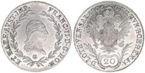 Franz II. (I.) 1792-1835 20 Kreuzer, 1806 G. ... 