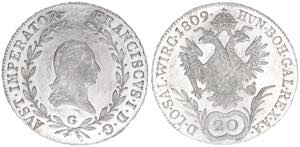 Franz II. (I.) 1792-1835 20 Kreuzer, 1809 G. ... 