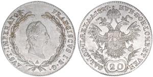 Franz II. (I.) 1792-1835 20 Kreuzer, 1827 A. ... 