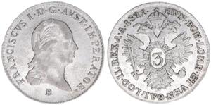 Franz II. (I.) 1792-1835 3 Kreuzer, 1821 B. ... 