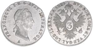 Franz II. (I.) 1792-1835 3 Kreuzer, 1829 A. ... 