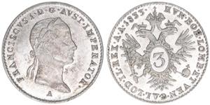 Franz II. (I.) 1792-1835 3 Kreuzer, 1833 A. ... 