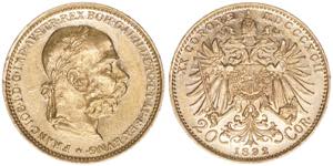 Franz Joseph I. 1848-1916 20 Kronen, 1892. ... 