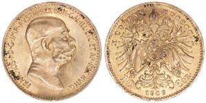 Franz Joseph I. 1848-1916 10 Kronen, 1909. ... 