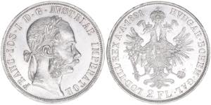 Franz Joseph I. 1848-1916 2 Gulden, 1891. ... 