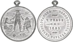 Franz Joseph I. 1848-1916 Zinnmedaille mit ... 