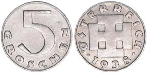5 Groschen, 1938 Kupfer-Nickel. Wien 3,00g ... 