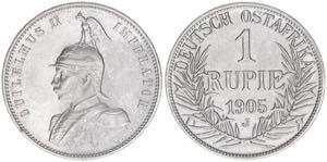 Wilhelm II. 1888-1918 Preussen. 1 Rupie, ... 