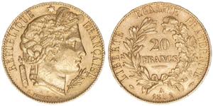 20 Francs, 1851 A Frankreich. Gold. 6,42g ... 