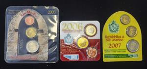 San Marino Weltmünzen. 2005, 2006, 2007. ... 