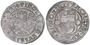 Maximilian I. Halbbatzen, 1514. Graz 2,04g ... 