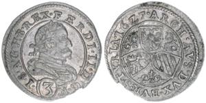 Ferdinand II. 1619-1637 3 Kreuzer, 1627. ... 