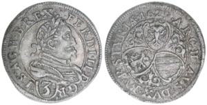 Ferdinand II. 1619-1637 3 Kreuzer, 1629. ... 