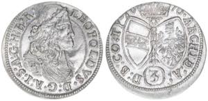 Leopold I. 1657-1704 3 Kreuzer, 1670. ... 
