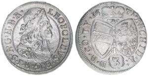 Leopold I. 1657-1704 3 Kreuzer, 1671. ... 