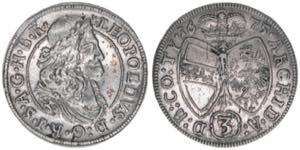 Leopold I. 1657-1704 3 Kreuzer, 1675. ... 