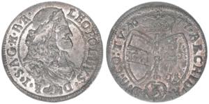 Leopold I. 1657-1704 3 Kreuzer, 1677. ... 