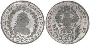 Joseph II. 1765-1790 20 Kreuzer, 1772 F/A-S. ... 