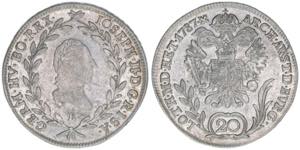 Joseph II. 1765-1790 20 Kreuzer, 1787 B. ... 