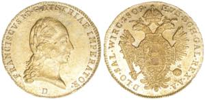 Franz (II.) I. 1792-1835 Dukat, 1809 D. ... 