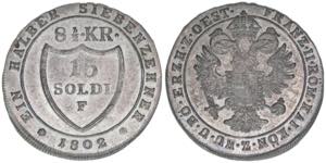 Franz II.(I.) 1792-1835 15 Soldi, 1802 F. ... 