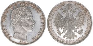 Franz Joseph I. 1848-1916 1 Gulden, 1860 A. ... 