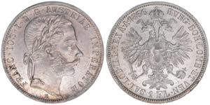 Franz Joseph I. 1848-1916 1 Gulden, 1866 A. ... 