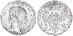 Franz Joseph I. 1848-1916 1 Gulden, 1877. ... 