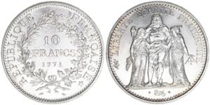 10 Francs, 1971 Frankreich. Silber. 24,96g ... 