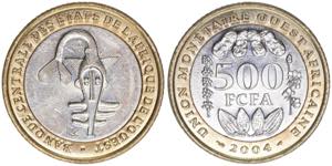 500 Francs, 2004 Westafrikanische Staaten. ... 