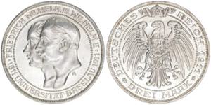Wilhelm II. 1888-1918 Preussen. 3 Mark, 1911 ... 