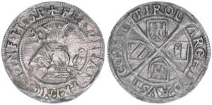Ferdinand I. 1521-1564 6 Kreuzer, ohne Jahr. ... 