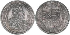 Rudolph II. 1576-1608 Taler, 1612. Hall ... 