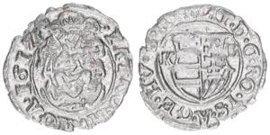 Matthias 1608-1619 Denar, 1617 KB. Kremnitz ... 