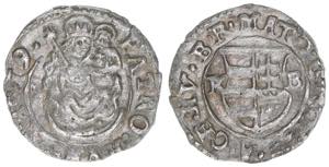 Matthias 1608-1619 Denar, 1619 KB. Kremnitz ... 