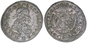 Leopold I. 1658-1705 6 Kreuzer, 1682. Graz ... 
