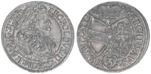 Leopold I. 1658-1705 3 Kreuzer, 1690. Hall ... 