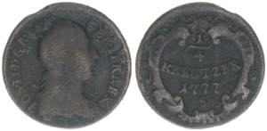 Joseph II. 1765-1790 1/4 Kreuzer, 1777 S. ... 
