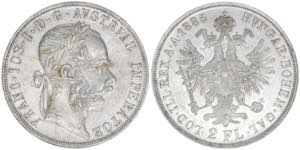 Franz Joseph I. 1848-1916 2 Gulden, 1885. ... 