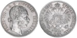 Franz Joseph I. 1848-1916 1 Gulden, 1877. ... 