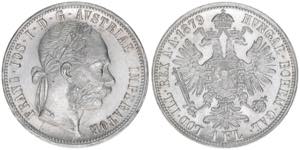 Franz Joseph I. 1848-1916 1 Gulden, 1879. ... 