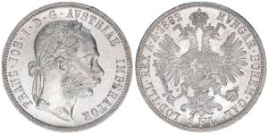 Franz Joseph I. 1848-1916 1 Gulden, 1882. ... 